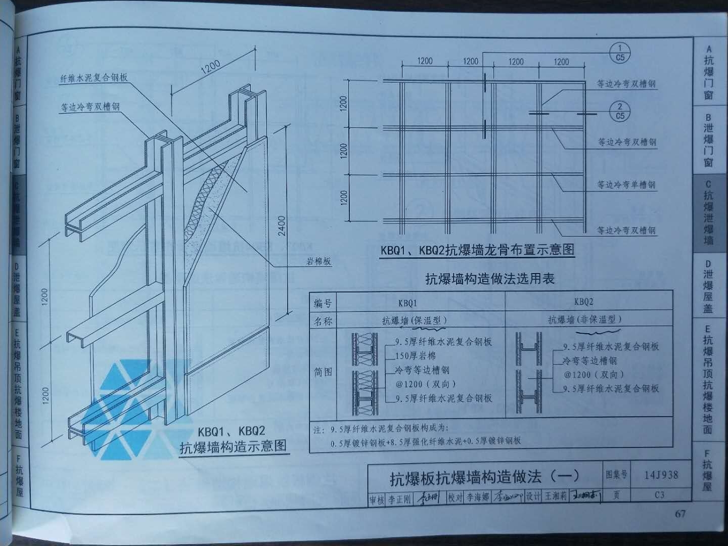 防爆墙(抗爆墙)14j938设计图集